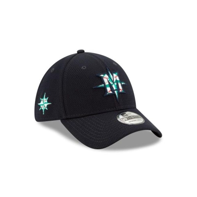 Seattle Mariners Gorra | New Era MLB Batting Practice 39thirty Stretch Fit Cap Mexico - Azules